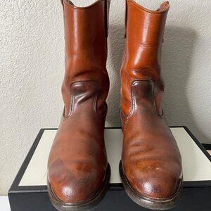 Red Wing Pecos Engineer Western Cowboy Work Boots Brown Leather Men's 10.5 E